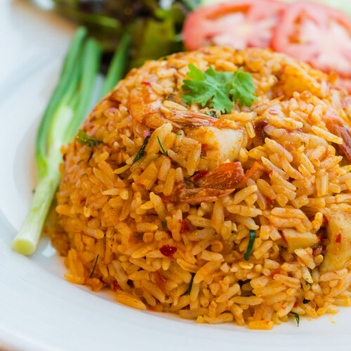 SMALL Paella met vis en kip