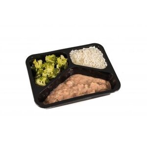 VEGA Kip zoet zuur met broccoli en zilvervliesrijst VEGA Kip zoet zuur met broccoli en zilvervliesrijst