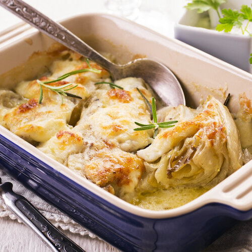Hamlap (v) jus witlof aardappelpuree IDDSI-5 - Gemalen