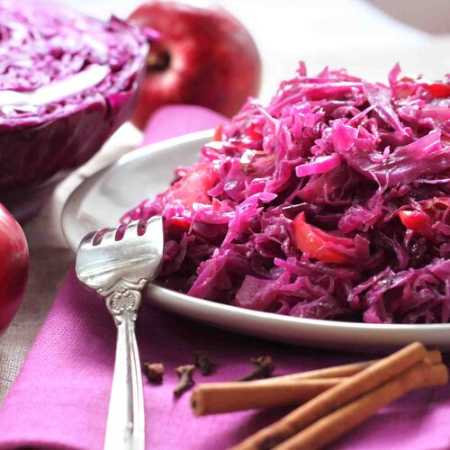Runderhachee rode kool met appel aardappelpuree IDDSI-5 - Gemalen