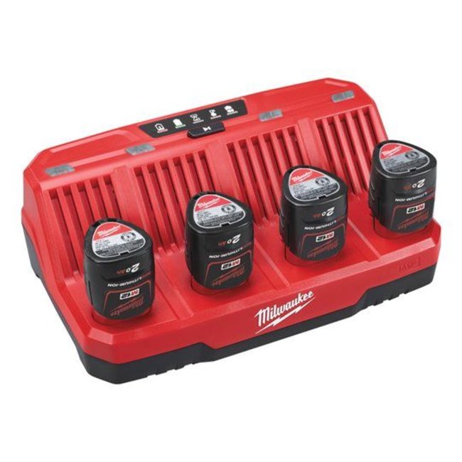 Milwaukee Accu lader M12C4 multi bay (4-accu's) (12VOLT)