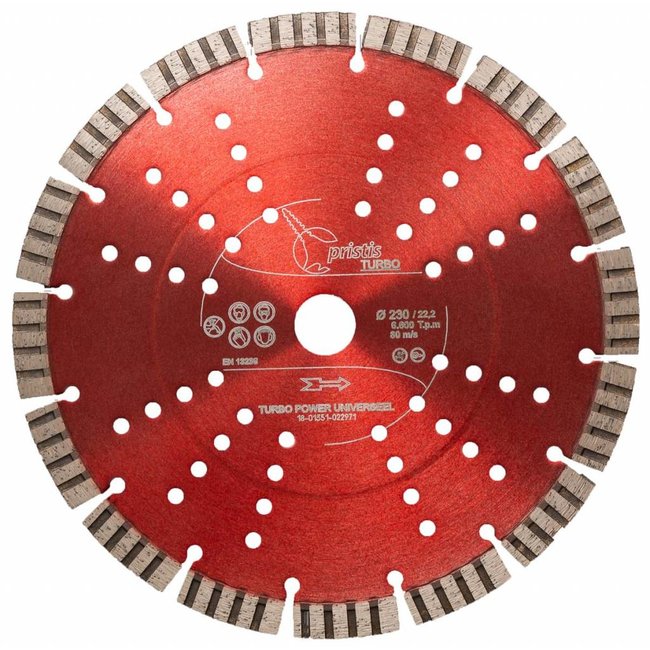Diamantzaag-230/22,2mm Pristis Turbo-Power universeel rood