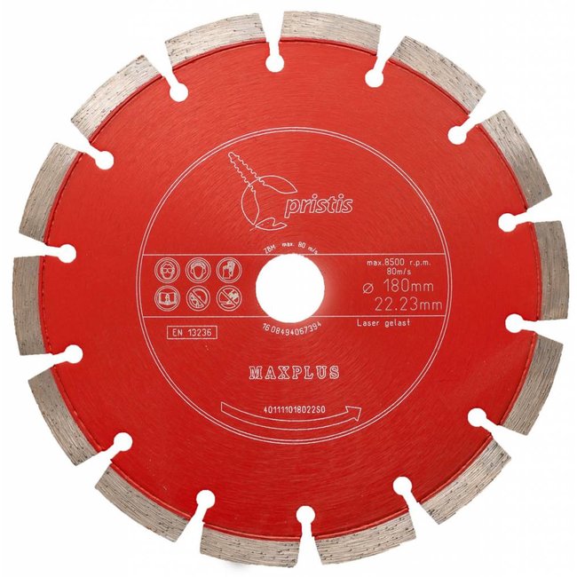 180/22,2mm Pristis Maxplus universeel rood