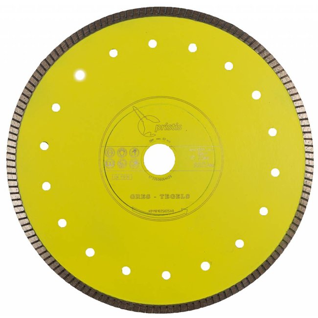 250/30,0/25,4 x 1,6mm Gres-Turbo keramiek/graniet  geel