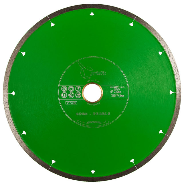 250/30,0/25,4 x 1,6mm Gres-Joint-Segm. keramiek tegels groen