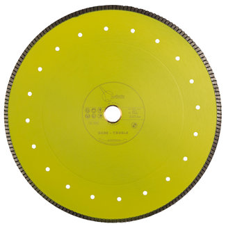 Pristis 350/30,0/25,4 x 2,2mm Gres-Turbo keramiek/graniet  geel