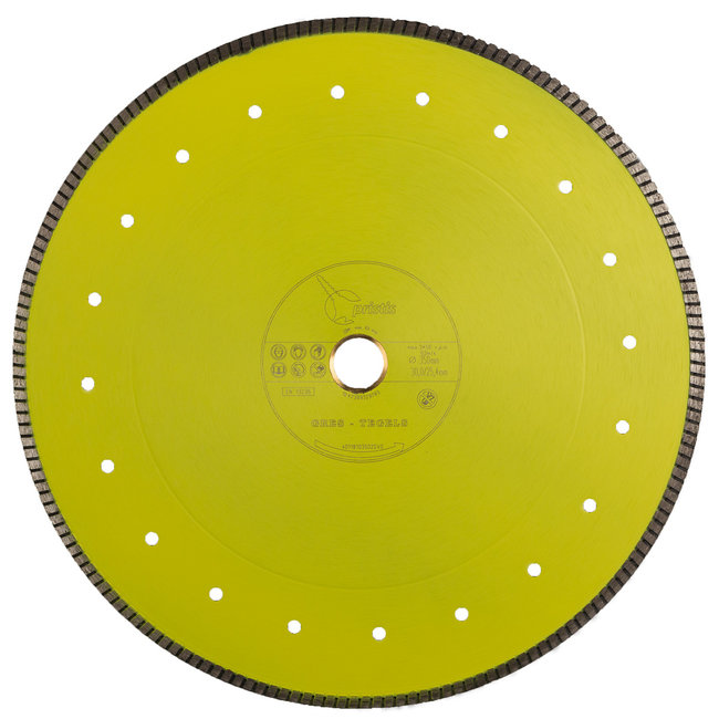 Diamantzaagblad 350/30,0/25,4 x 2,2mm Gres-Turbo keramiek/graniet  geel