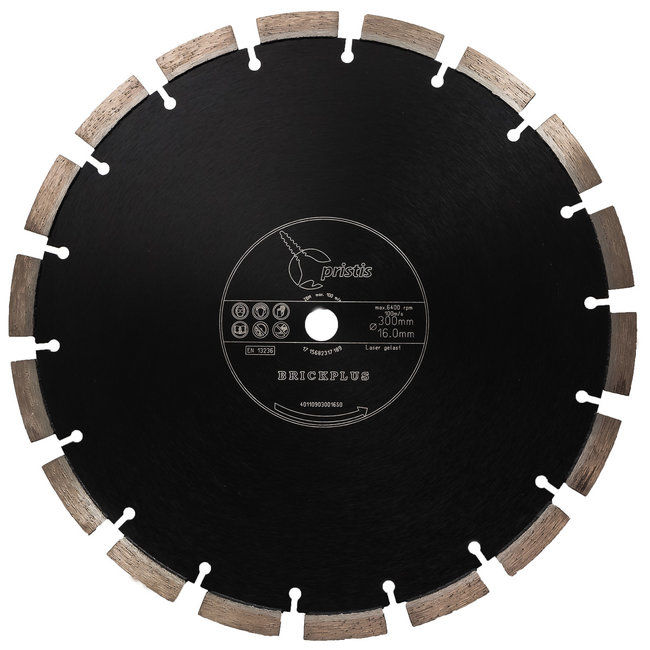 300/15,88mm Pristis Brickplus 13mm Segm. baksteen zwart