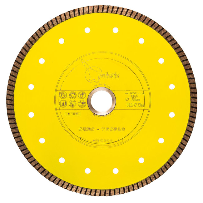 200/30,0/25,4 x 1,6mm Gres-Turbo keramiek/graniet  geel