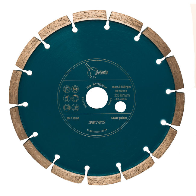 200/25,4mm x 9,5mm Pristis Betonfrees Blauw ZBM