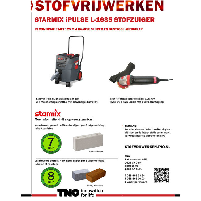 Stofz. Starmix IPulse L-1635 TOP / slang grijs+toebeh metaal