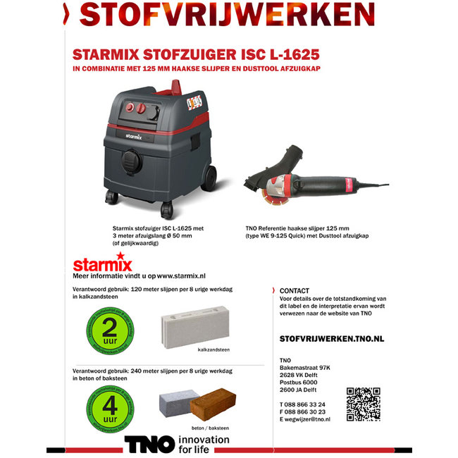 Stofz. Starmix ISC L-1625 TOP / slang grijs+toebehoren