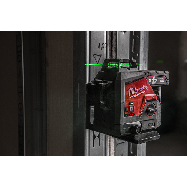 Milwaukee M12 3PL-0C driedimension. laser/3 groene cirkels