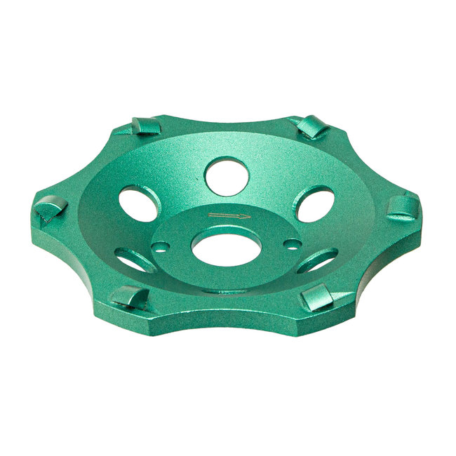 125/22,2mm Pristis komschijf 6PKD segm. Cycloon Medium Groen