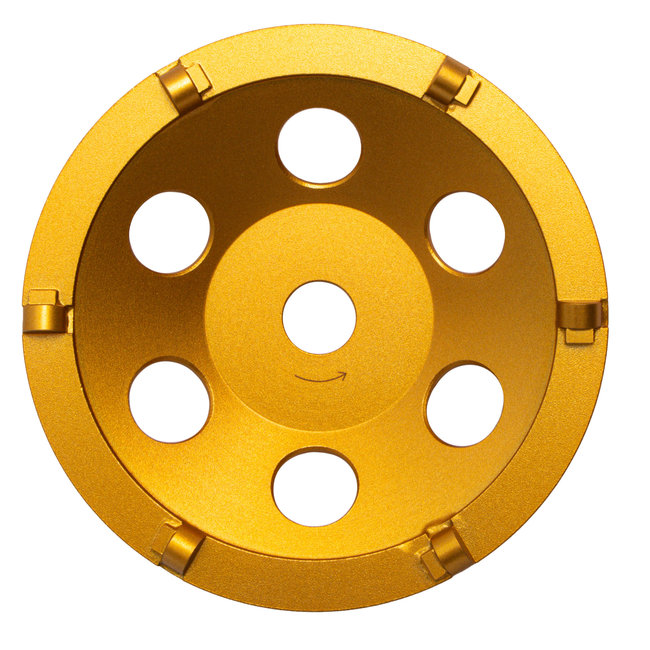180/22,2mm Pristis komschijf PKD segm. Large Goud