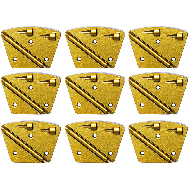 Schuurwings 2xPKD - 1xTCT staaf Blastrac 3xM6 - Goud