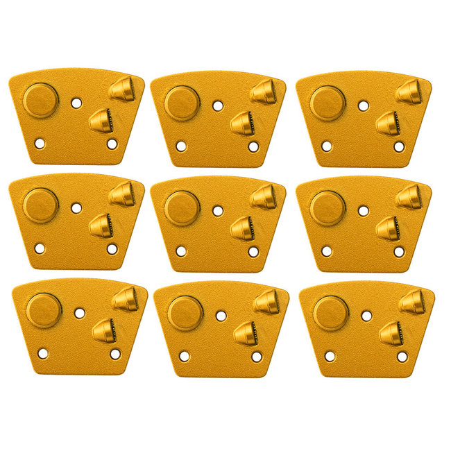 Schuurwings 2xPKD - 1xTCT DOP Blastrac 3xM6 - Goud Grof 1/2"