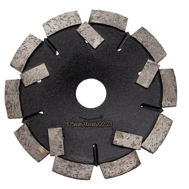 125/22,2x6,0mm Pristis cementvoegenfrees zwart Dia