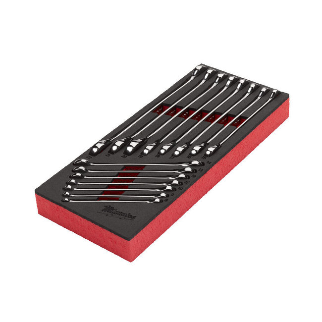 Milwaukee MAX BITE Ratel Combinatiesleutel + Inlay 15 delig