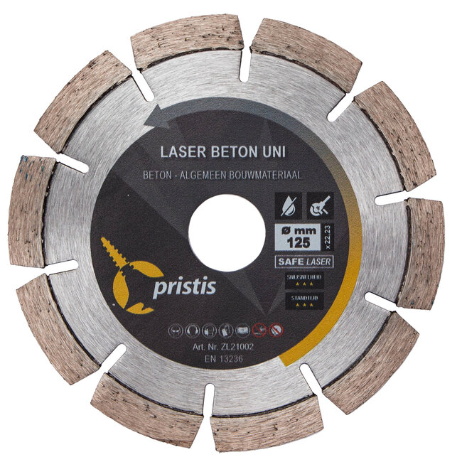 Diamantzaagblad universeel - laser beton uni 125 x 22,23 mm - 31x2,2x10 10S
