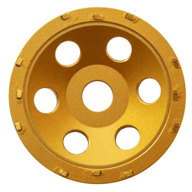 125/22,2mm Pristis komschijf PKD segm. Small Goud