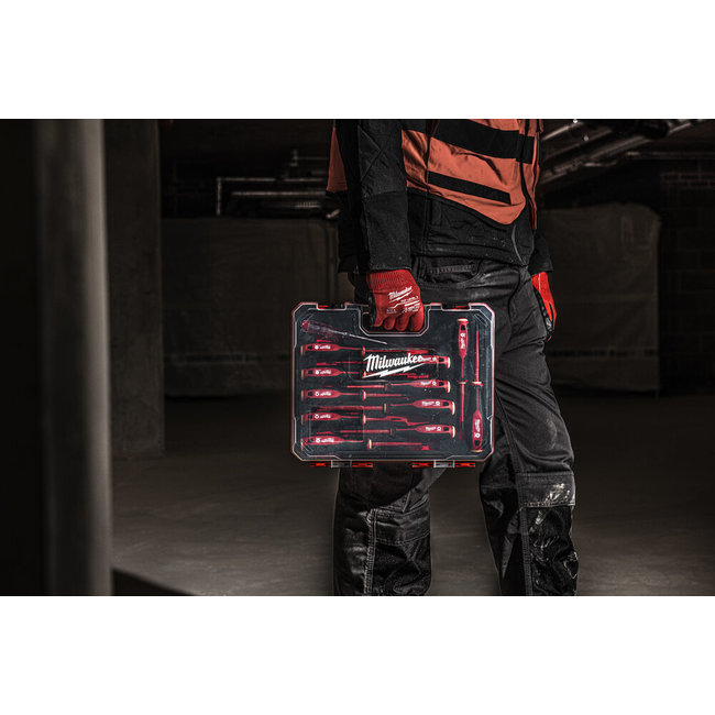 Milwaukee Tri-Lobe Schroevendraaierset VDE 12 delig PH/PZ/SL