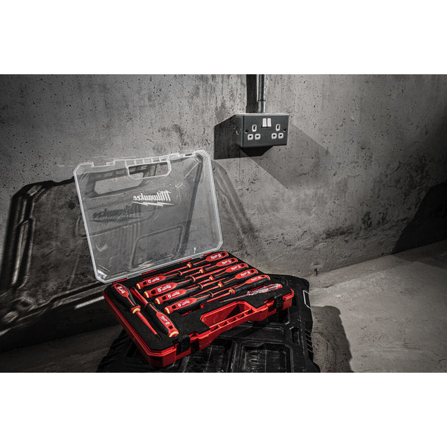 Milwaukee Tri-Lobe Schroevendraaierset VDE 12 delig PH/PZ/SL