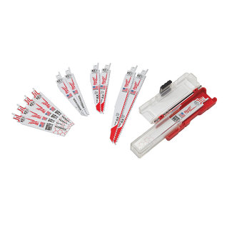 Milwaukee Reciproz. SET 12 delig hout/metaal/hout/spijkers/alu/compo Milwaukee Reciproz. SET 12 delig hout/metaal/hout/spijkers/alu/compo