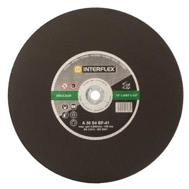 Doorslijpsch.IF 350/20,0x3,5 staal A30S4-BF41 verp. 10st