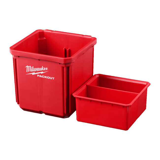 Milwaukee PACKOUT 10x10 cm bakjes (2 stuks)