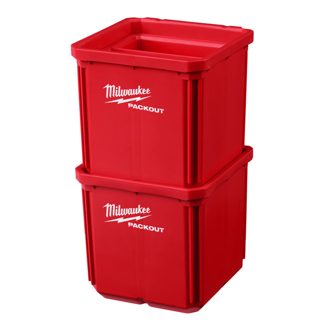 Milwaukee PACKOUT 10x10 cm bakjes (2 stuks)