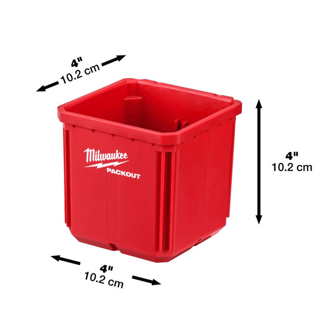 Milwaukee PACKOUT 10x10 cm bakjes (2 stuks)