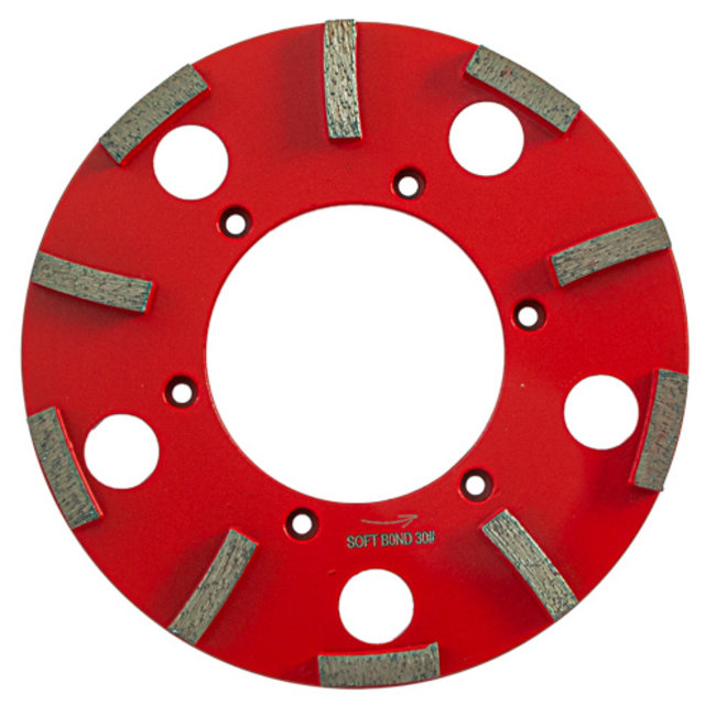 Schuurschijf 225mm EBS235.1 / 10 segm. Soft Rood