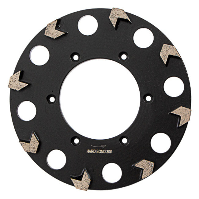 Schuurschijf 225mm EBS235.1 / 8 segm. RAPTOR Hard Zwart