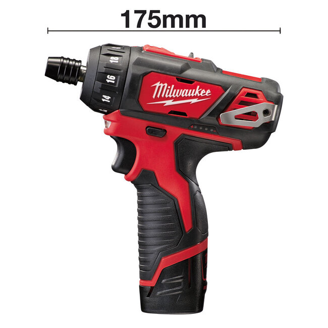 Milwaukee M12BD-202C subcompactschroevendraaier 1/4" HEX