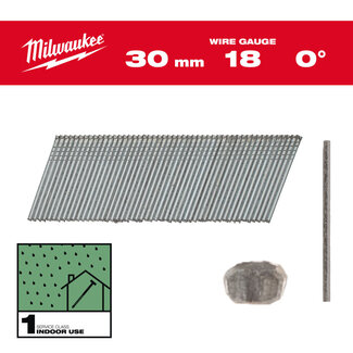 Milwaukee Brad nails M18FN18GS G18/ lengte 30mm / Gegalvaniseerd 5000 Milwaukee Brad nails M18FN18GS G18/ lengte 30mm / Gegalvaniseerd 5000