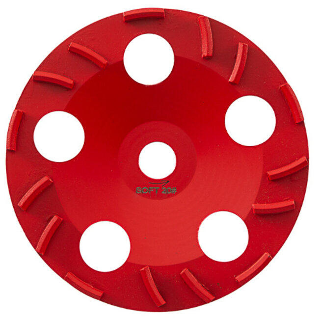 180/22,2mm Pristis komschf Thermo-Jet Soft Rood FLEX LAAG