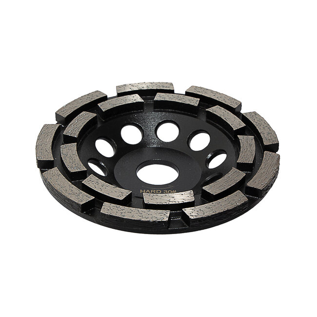 125/22,2mm Pristis komschijf 2 rij segm. Hard Zwart