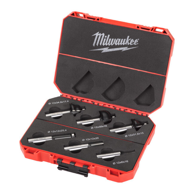 Milwaukee Frees set 6 de. / 12mm opname Packout Friendly Box