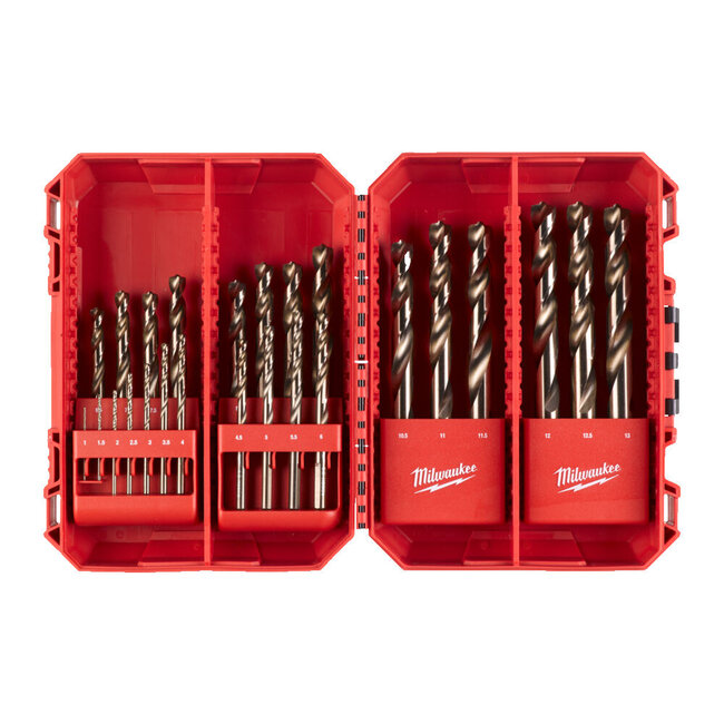 RED COBALT PACKOUT Ready Box Metaalboren set HSS-G (1/1,5/2/