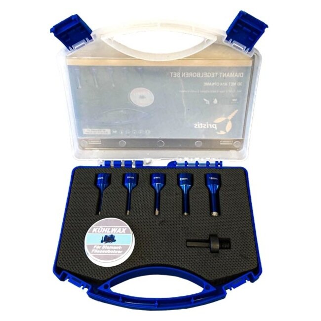 Tegelbr set Pristis 3D M14- 5-dlg klein incl. adapter & wax