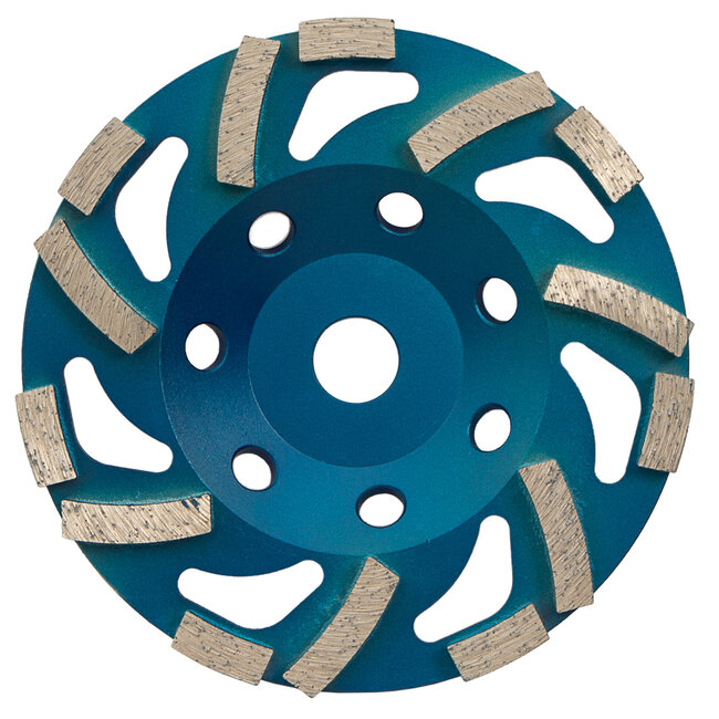 150/19,0mm Pristis komschijf Fan Cup segment Blauw Medium