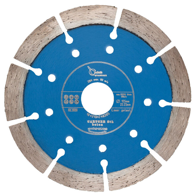 125/22,2mm Pristis Quartser 5th Beton lichtblauw