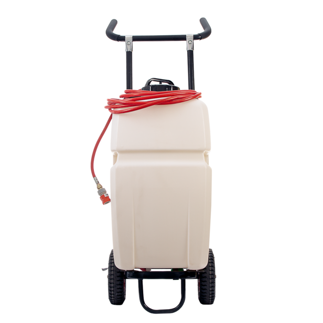 Watertank (35 ltr) met pomp op accu, 10mtr slang + gardena