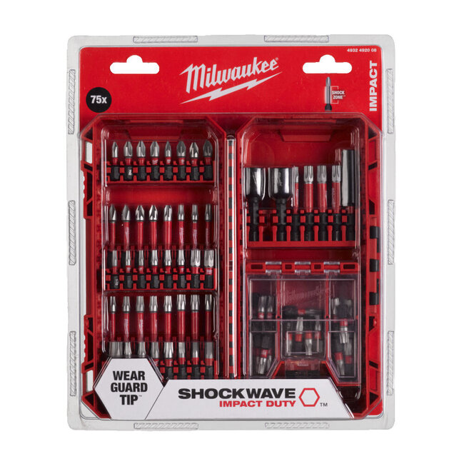 SHOCKWAVE Bit Set PACKOUT Ready Box (60x 25mm & 12x 50mm & 2