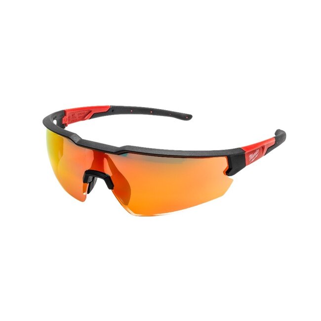 Milwaukee Enhanced Veiligheidsbril Rood Gespiegeld