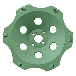 Pristis 180/22,2mm Pristis komschijf 6PKD segm. Cycloon Medium Groen