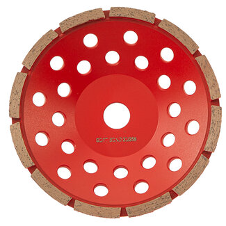 Pristis 180/22,2mm Pristis komschijf 1 rij segm. Soft Rood