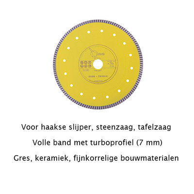 Zaagblad  Gres Turbo Keramiek geel Zaagblad  Gres Turbo Keramiek geel