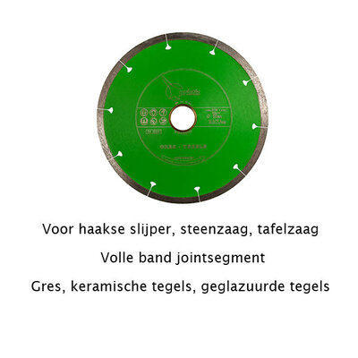 Zaagblad  Gres-joint-segment keramiek - groen Zaagblad  Gres-joint-segment keramiek - groen